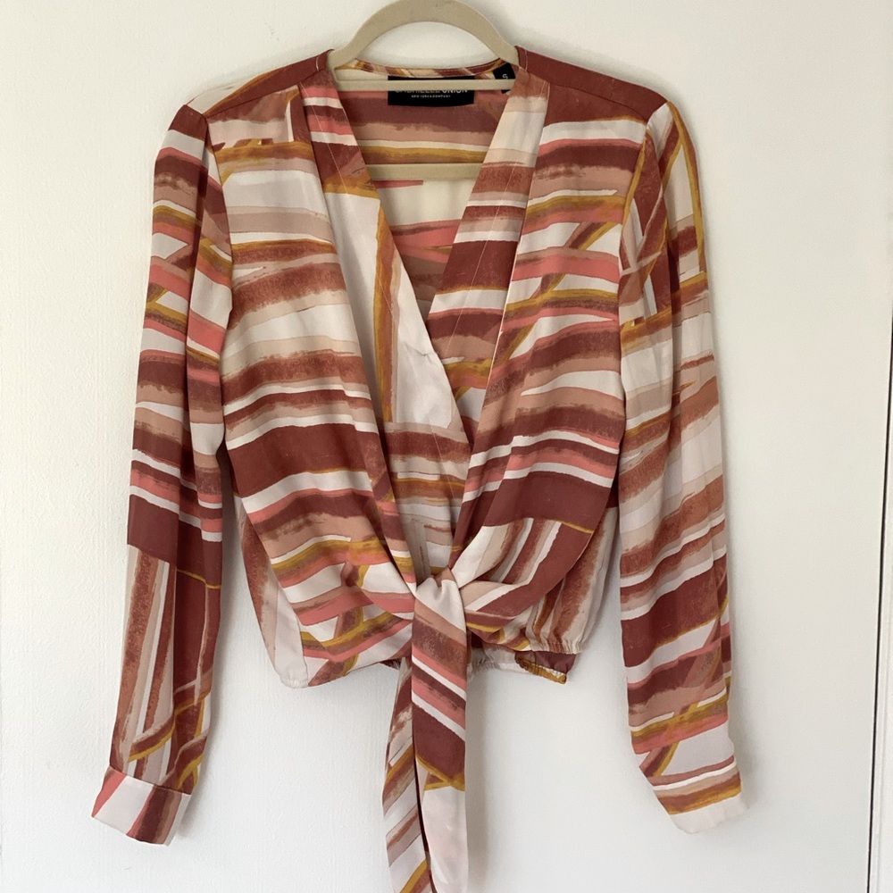 Gabrielle Union NY & CO wrap blouse